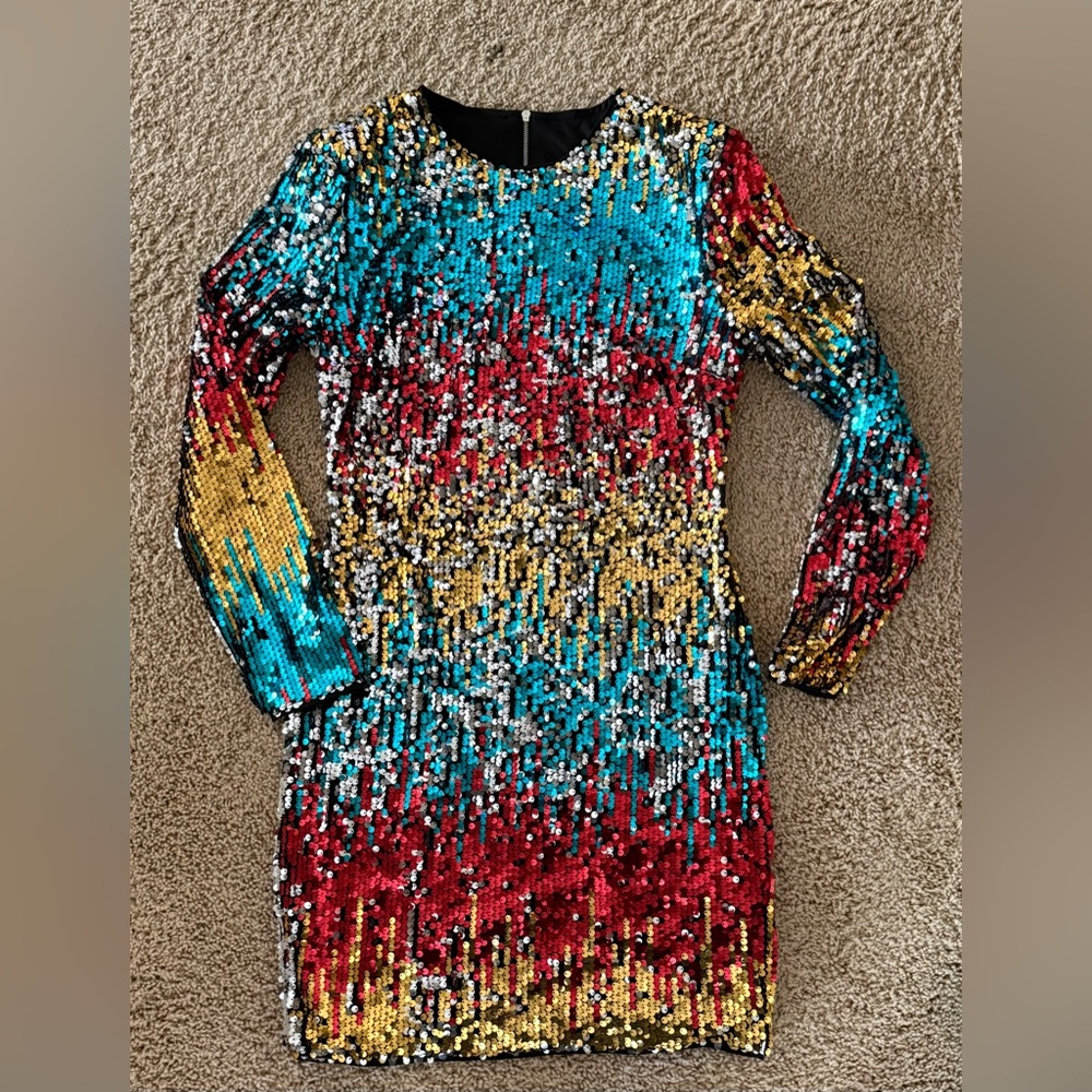 SHEIN Multicolor Sequin Mini Dress